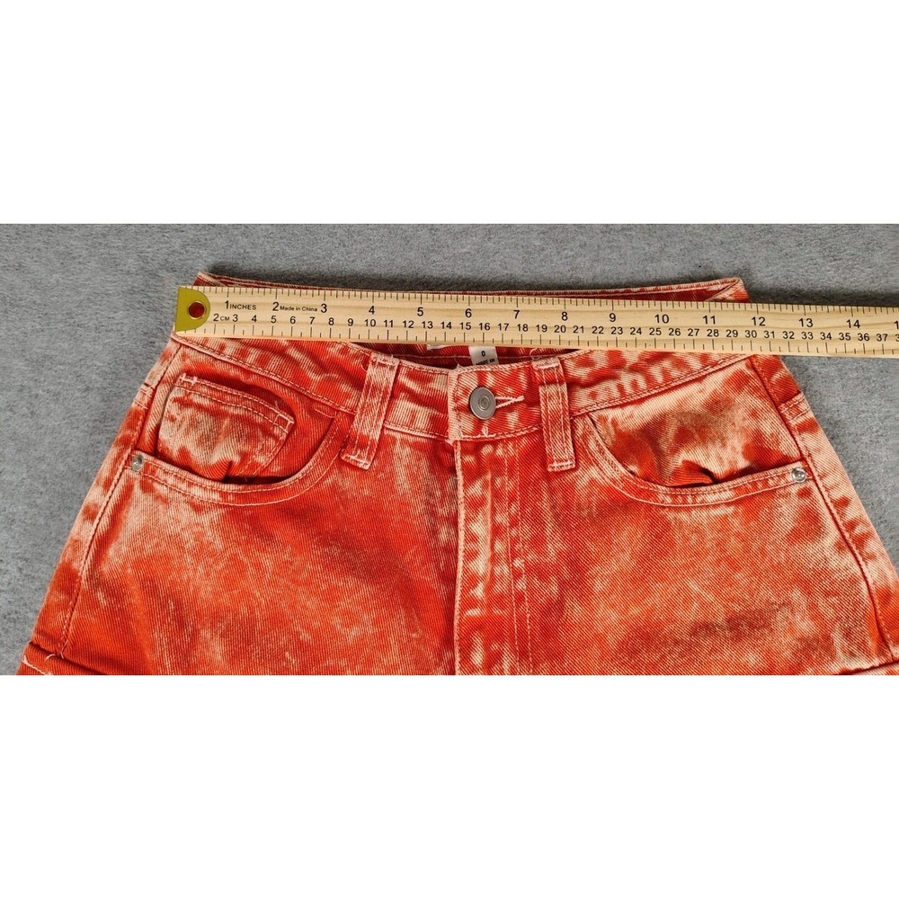 Fashion Nova Cargo Pants Orange Wide Leg Y2K 90s Womens Sz 0 Boho Hippie Grunge - Picture 7 of 13